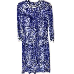 Tory Burch Rare Blue Snake Print Dress Medium